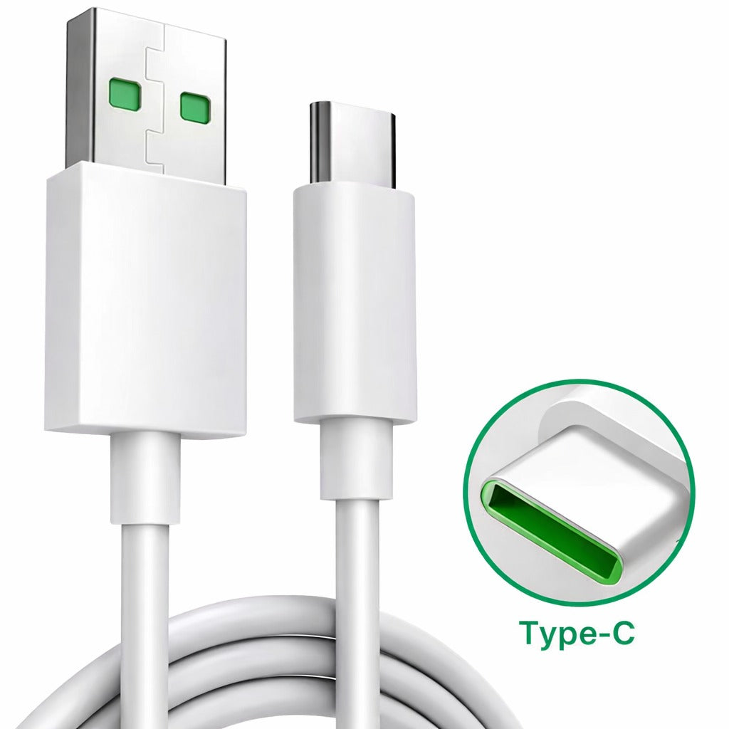 xaavio 33w supervooc fast charging white cable usb- a to type c