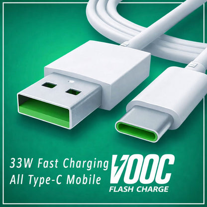 Xaavio 33W Supervooc Fast Charging White Cable USB- A to TYPE C