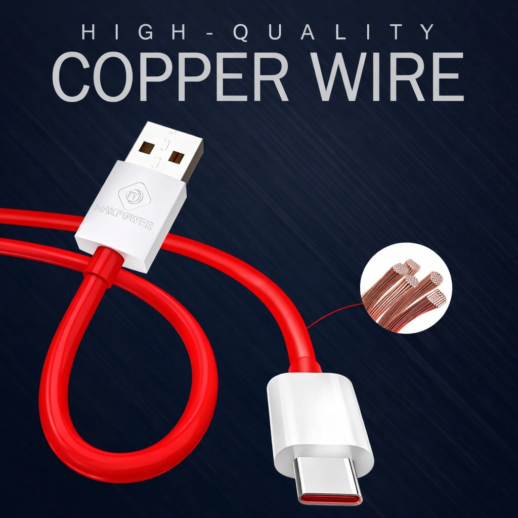 xaavio 80w supervooc fast charging red cable usb- a to type c