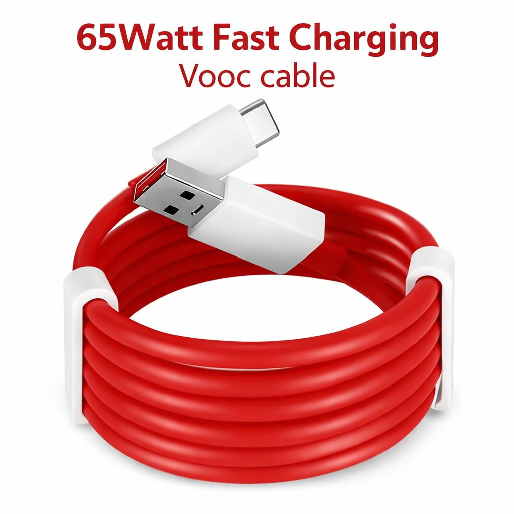 xaavio 65w supervooc fast charging red cable usb- a to type c