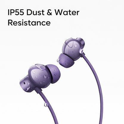 Bluetooth Neckband Earphones, 50H Playtime, 12Mm Bass Drivers, Dual Pairing, Bluetooth 5.4, Magnetic Earbuds, Ipx5, Fast Charging, Voice Assistant, Mic, Smart Controls (Purple)