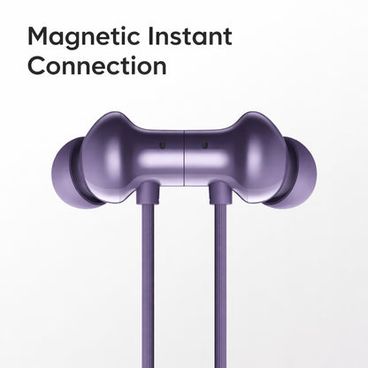 Bluetooth Neckband Earphones, 50H Playtime, 12Mm Bass Drivers, Dual Pairing, Bluetooth 5.4, Magnetic Earbuds, Ipx5, Fast Charging, Voice Assistant, Mic, Smart Controls (Purple)