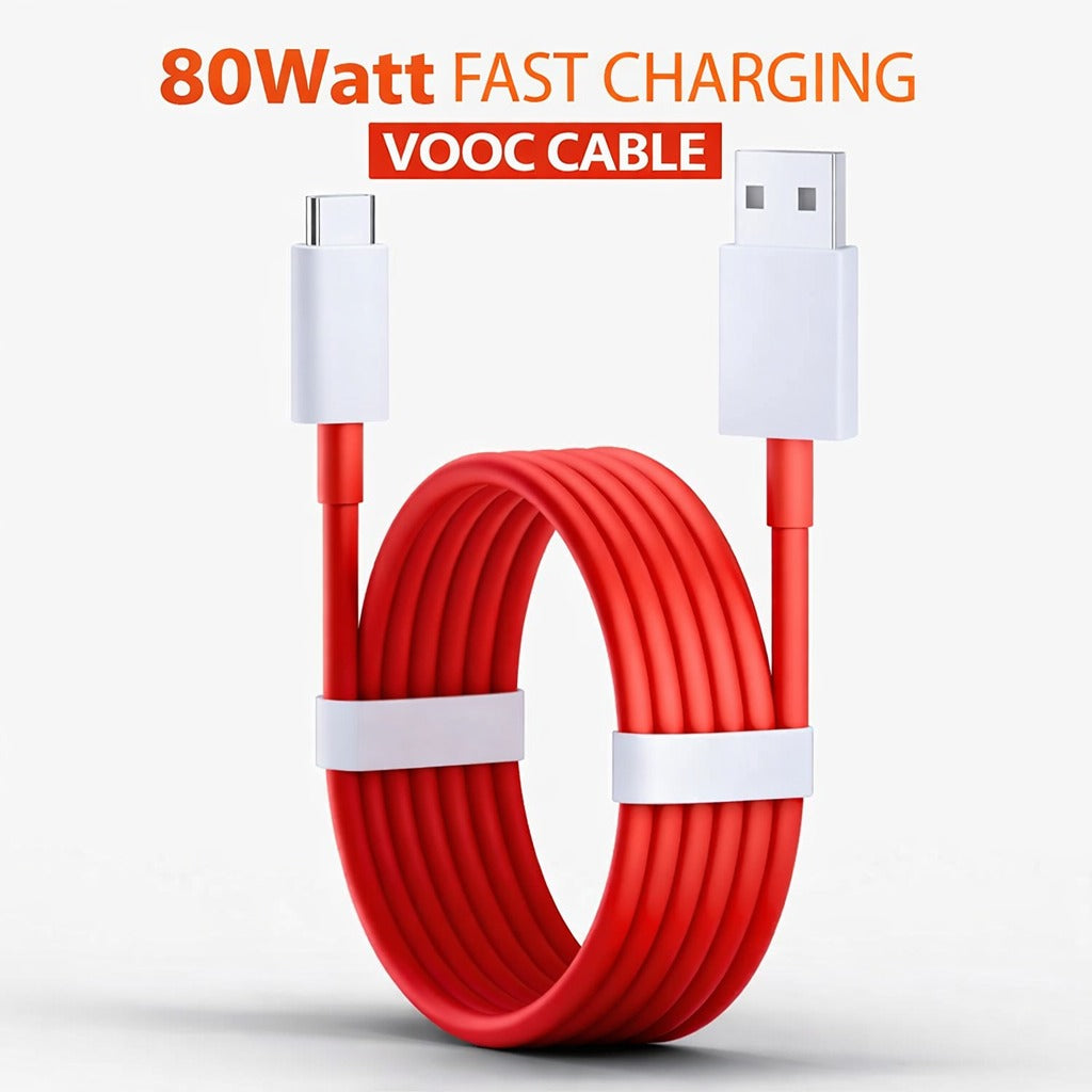 xaavio 80w supervooc fast charging red cable usb- a to type c